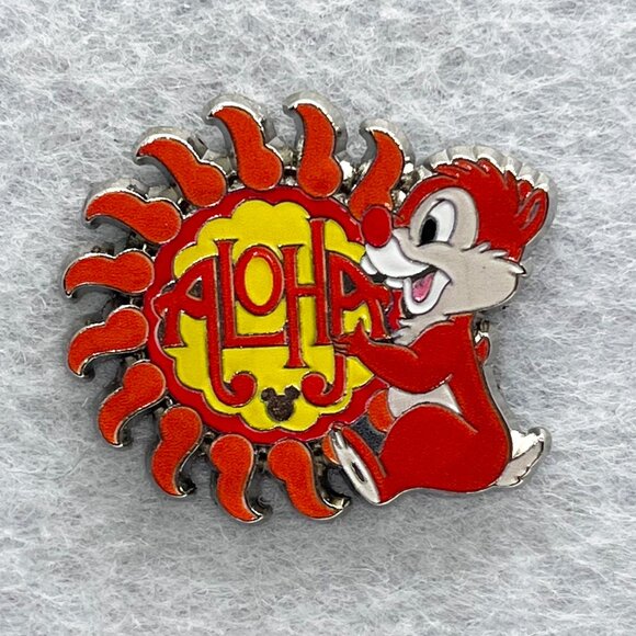 🔮 5/$25 Disney Chip And Dale Polynesian Resort Sign Aloha Dale Pin - Picture 1 of 3